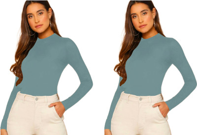 Dream Beauty Fashion Casual Solid Women Light Green Top