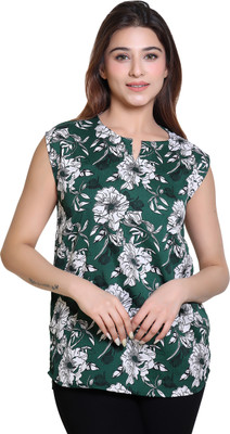 Ogarti Casual Printed Women Green Top