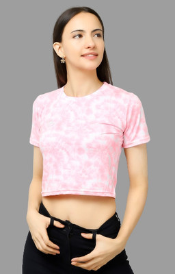 MYKUKI Casual Printed Women Pink, White Top