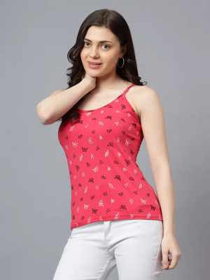 KLASSY Casual Printed Women Pink Top
