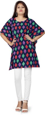 SELVIFAB Printed Cotton Crepe Blend Women Kaftan