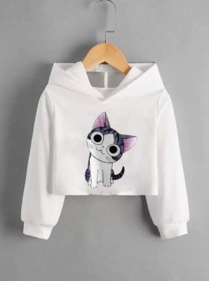 Clothy Printed Women Hooded Neck White T-Shirt