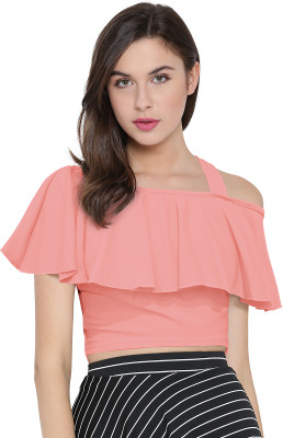 THE52 Casual Solid Women Pink Top
