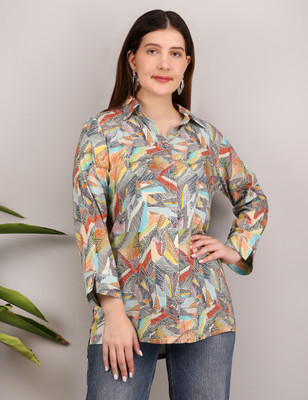 A R CREATION Casual Floral Print Women Multicolor Top