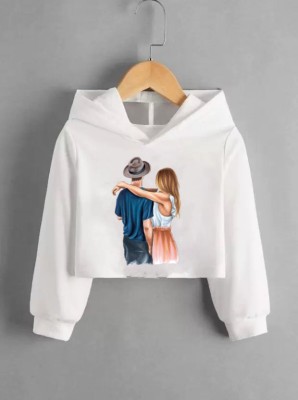 Clothy Printed Women Hooded Neck White T-Shirt