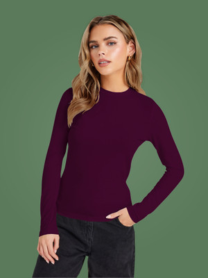 Dream Beauty Fashion Casual Solid Women Purple Top