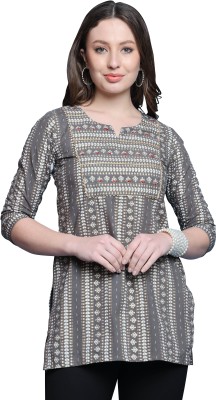 Rajnandini Casual Printed Women Grey Top