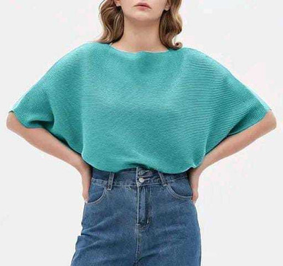 ML Hosiery Party Solid Women Green Top