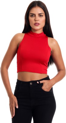 synthify collection Casual Self Design Women Red Top