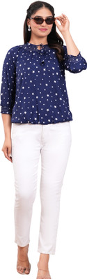 VSUNDRA Party Embroidered Women Grey Top