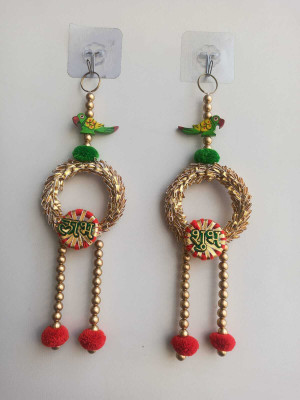 OQVIT CREATION LABH SHUBH Pack of 2(Golden)