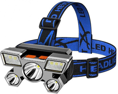 ECOSKY Compact 4-Mode LED Flashlight – Rechargeable, ABS Plastic, 3 LEDs Torch(Blue, Black, 5 cm, Rechargeable)