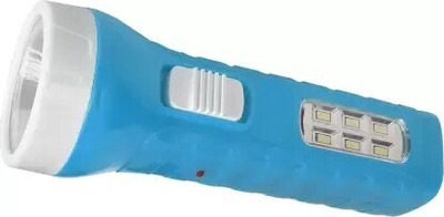 VR Bright Lite Torch with 6Led Emergency Light Rechargeable 4 hrs 4 hrs Torch Emergency Light(Blue)