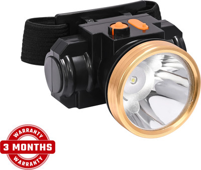 80W Led Headlight Adjustable Torch EN-5310 Torch(Gold : Rechargeable)