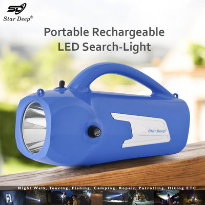 STARDEEP 80W kisan LED Light 4.5amp.Battery charger with belt fuse Control Torch(Blue, 8 cm, Rechargeable)