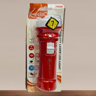 VR Bright Lite Rechargeable Emergency Light (RL_906_Torch_42) 4 hrs Torch Emergency Light(Red)