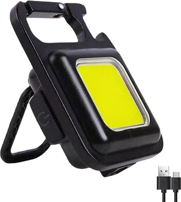 Offtrot LED Keychain Flashlight Rechargeable 3 Lighting Modes With Bottle Opener Torch Torch(Black, 8 cm, Rechargeable)
