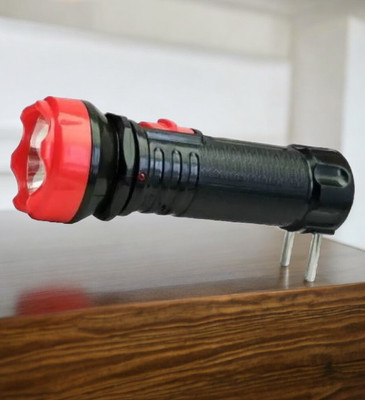 VR Bright Lite Bright Rechargeable Torch 1W T169 10 hrs Torch Emergency Light(Black, Red)