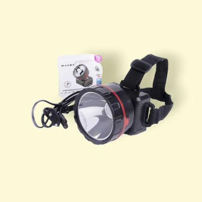 VR Bright Lite A 1 Rock Light Rechargeable Head Light43 10 hrs Torch Emergency Light(Black)