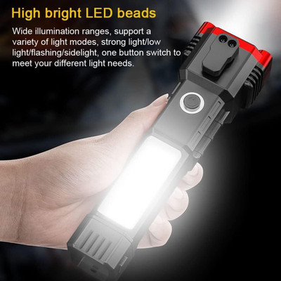 ASTOUND Focus Light LED 3W Torch Light Rechargeable Power Bank 5 hrs Torch Emergency Light(Multicolor)