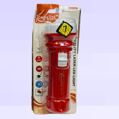 VR Bright Lite Rechargeable Emergency Light (AR_706_Torch_93) 4 hrs Torch Emergency Light(Red)