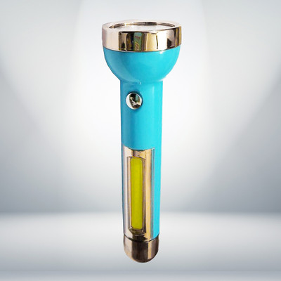 JY-SUPER 2-in-1 LED Torch & Emergency Lamp – Rechargeable, Compact, Bright Light Torch Torch(Blue, 15 cm, Rechargeable)