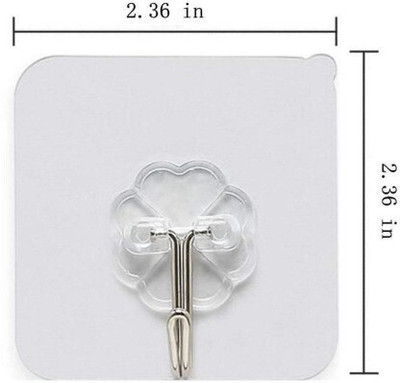 WebDealz 1 Set of 10 Adhesive Kitchen/Bathroom/Cabinet MultiFunction UtilityHook X10.1268 Hook 10(Pack of 1)