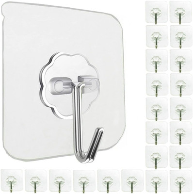 Radha Pack of 20 Adhesive Kitchen/Bathroom/Cabinet Multi-Function Utility Hook X20.702 Hook 20(Pack of 1)