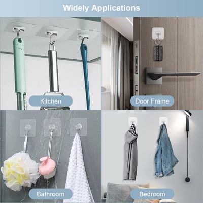 WebDealz 1 Set of 12 Adhesive Kitchen/Bathroom/Cabinet MultiFunction UtilityHook X12.740 Hook 12(Pack of 1)