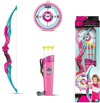 CHARVI ENTERPRISE Archery Target Sport Toy Game Suitable for Kids Recurve Bow Barebow(Multicolor)