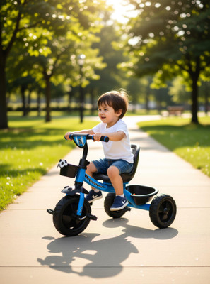 Dugri 01 Children Comfortable Tricycle for 2,3,4,5 Year Babys Tricycle(Blue, Black)