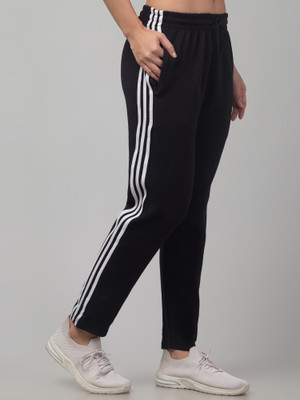 LUV KUSH Striped Women Black Track Pants