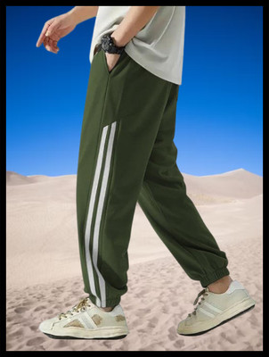 UNICO WESTON STORE Striped Men Dark Green, White Track Pants