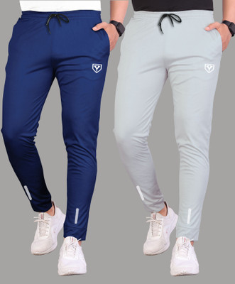 Z-DEVIL Printed Men Blue, Grey Track Pants