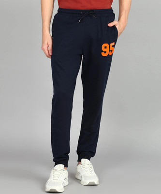 Alan Jones Solid Men Dark Blue Track Pants