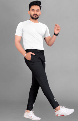 Z-DEVIL Printed Men Black Track Pants