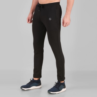 DIAZ Solid Men Black Track Pants