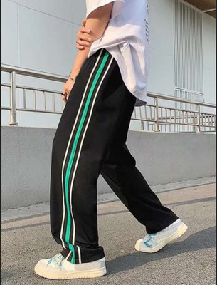 CULISH Self Design Men Black Track Pants