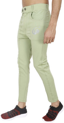 HouseOfCommon Solid Men Light Green Track Pants