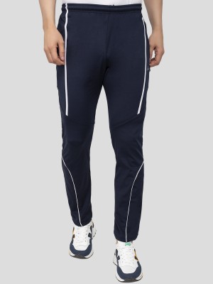 Zeffit Solid Men Dark Blue Track Pants