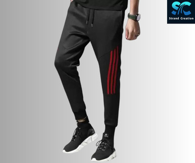 STRAND CREATION Solid Men Red, Grey Track Pants