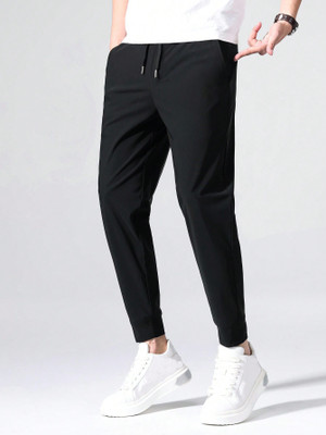 METRONAUT Solid Men Black Track Pants