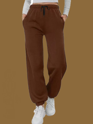 My Swag Solid Women Brown Track Pants
