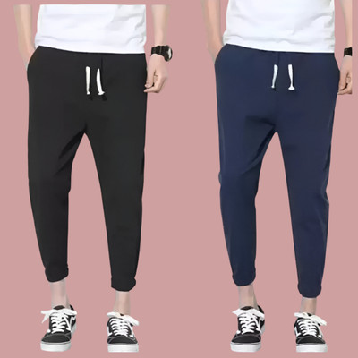 SHOTEK Solid Men Blue, Black Track Pants