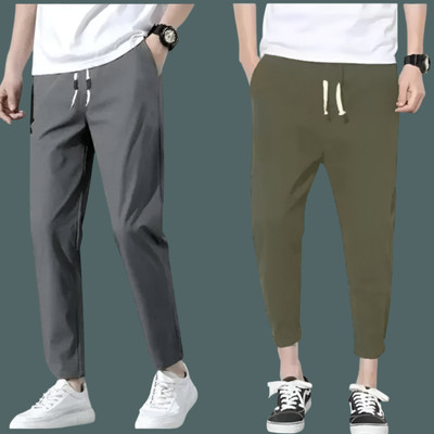 SHOTEK Solid Men Grey, Green Track Pants