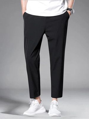 RMGARMENTMK Solid Men Black Track Pants