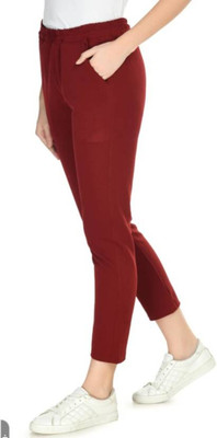 Retailmart Comfort Fit Women Red Trousers
