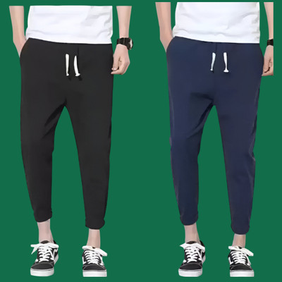 SHOTEK Solid Men Black, Blue Track Pants