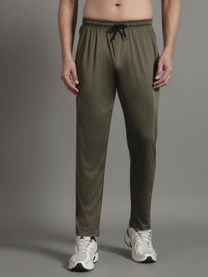 THE CASUALS Solid Men Olive Track Pants
