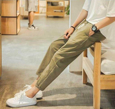 GHIDORAH Solid Men Green Track Pants